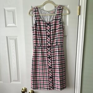 Brooks Brothers Pink and Navy Plaid Dress